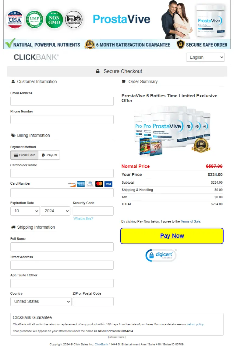 Prostavive-Secure-Checkout